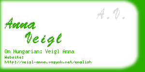 anna veigl business card